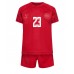 Otroški Nogometni dresi Danska Pierre-Emile Hojbjerg #23 Domači SP 2022 Kratek Rokav (+ Kratke hlače)